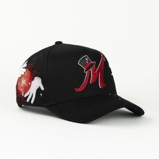 Gorra 31 Hats El Mago Black/Red Suede | Snapback Visera Curva