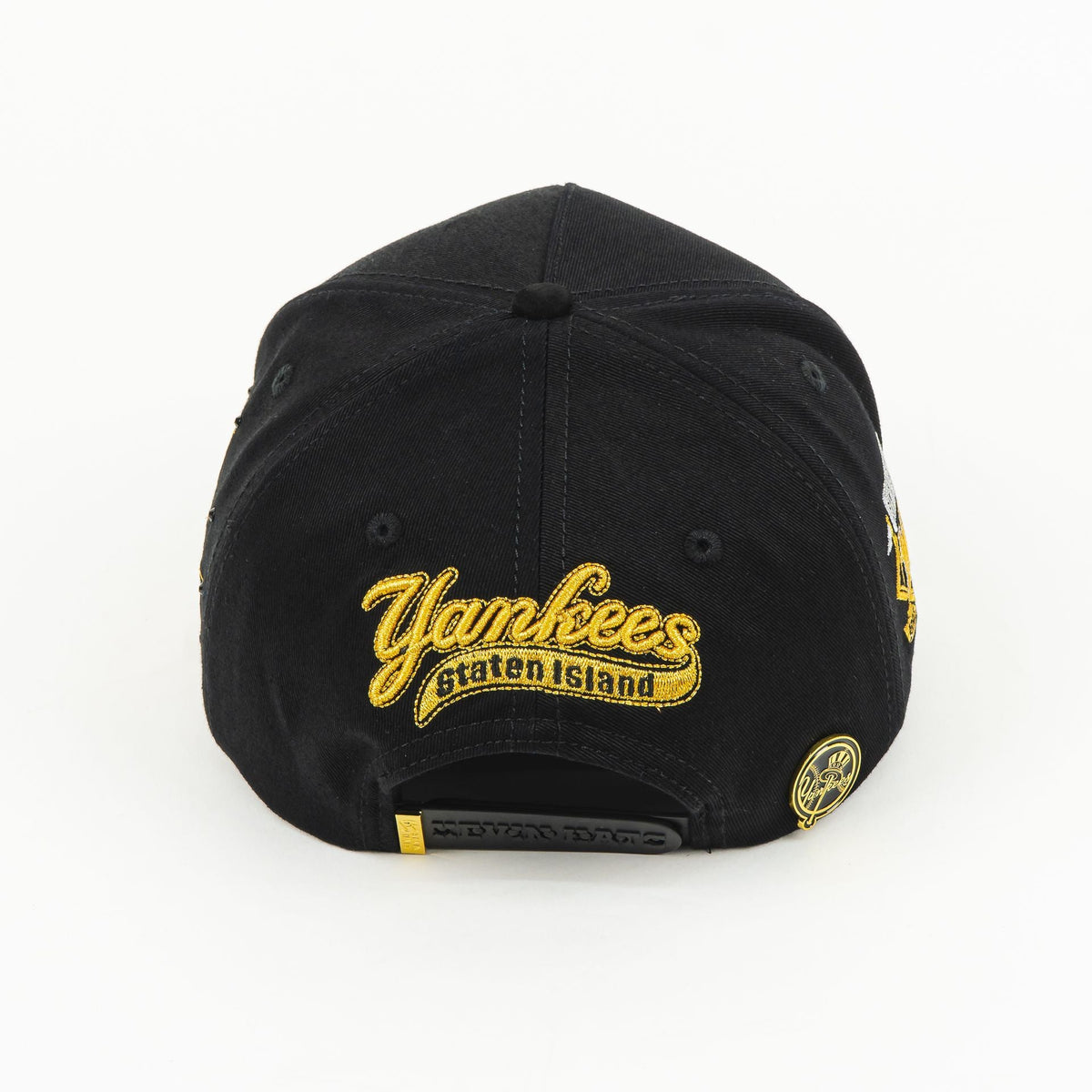 BigBoss NY Black/Gold Visor Suede Snapback