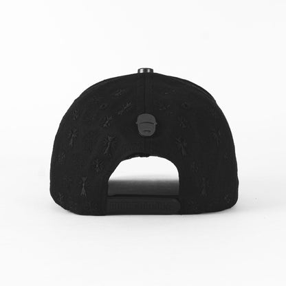 Gorra Barbas Hats Cruces Chrome Blackout Blk Visor Suede| Snapback Visera Curva