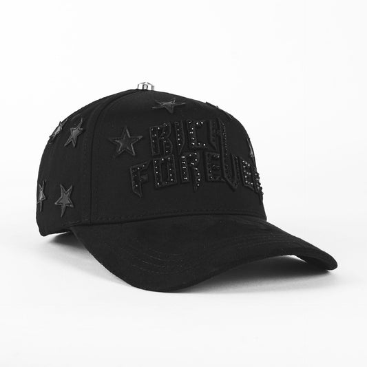 Gorra Barbas Hats Rich Forever Black/Suede  | Snapback Visera Curva