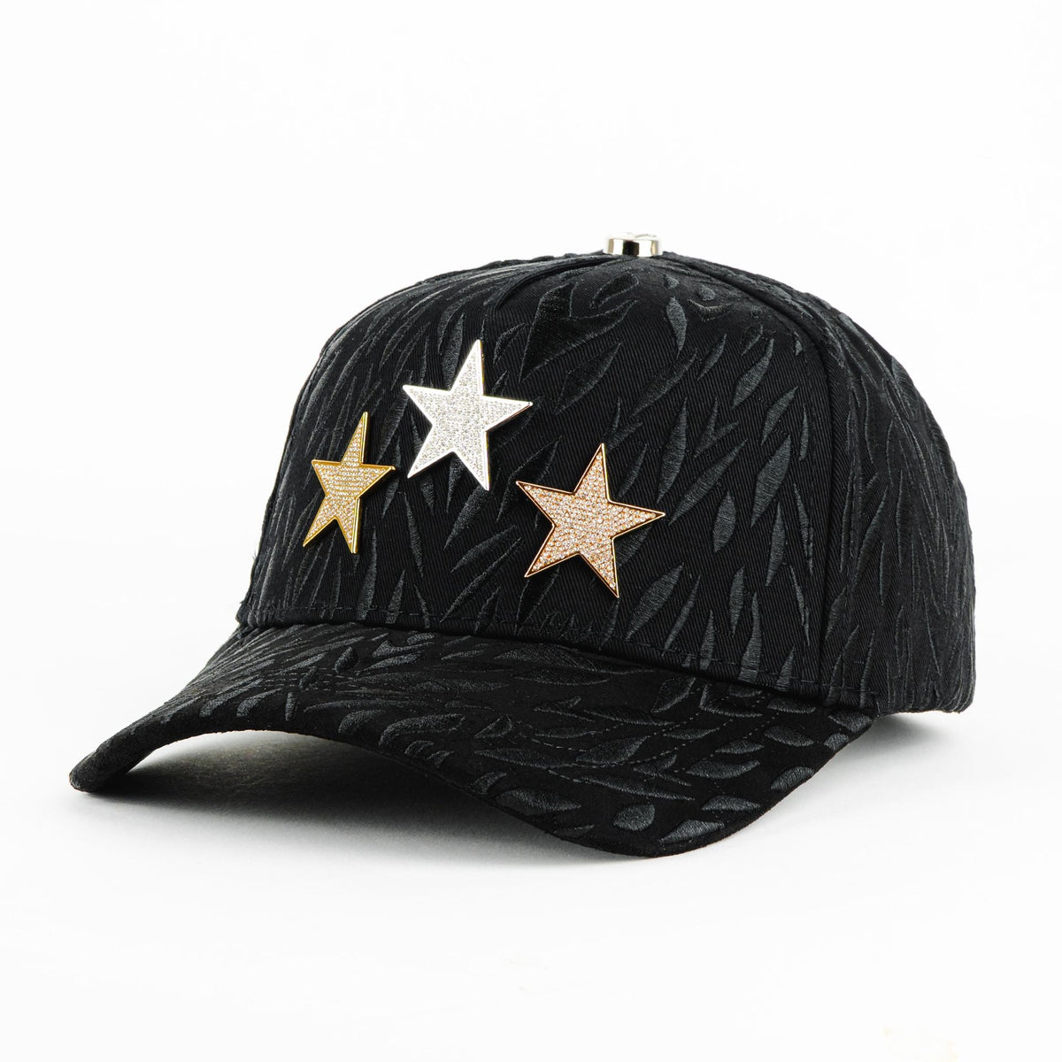 Gorra Barbas Hats CT Three Stars Black | Snapback Visera Curva