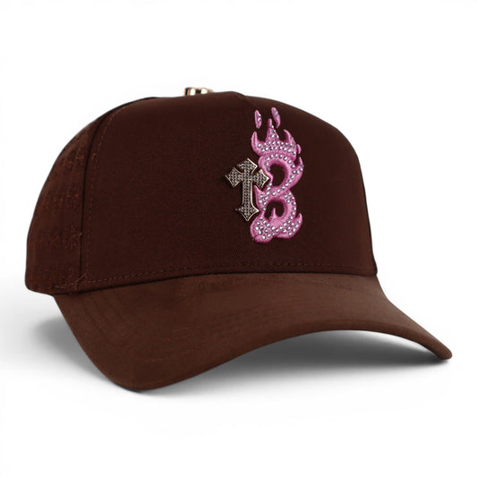 Barbas Hats B Cross Rosa/Cafe Snapback